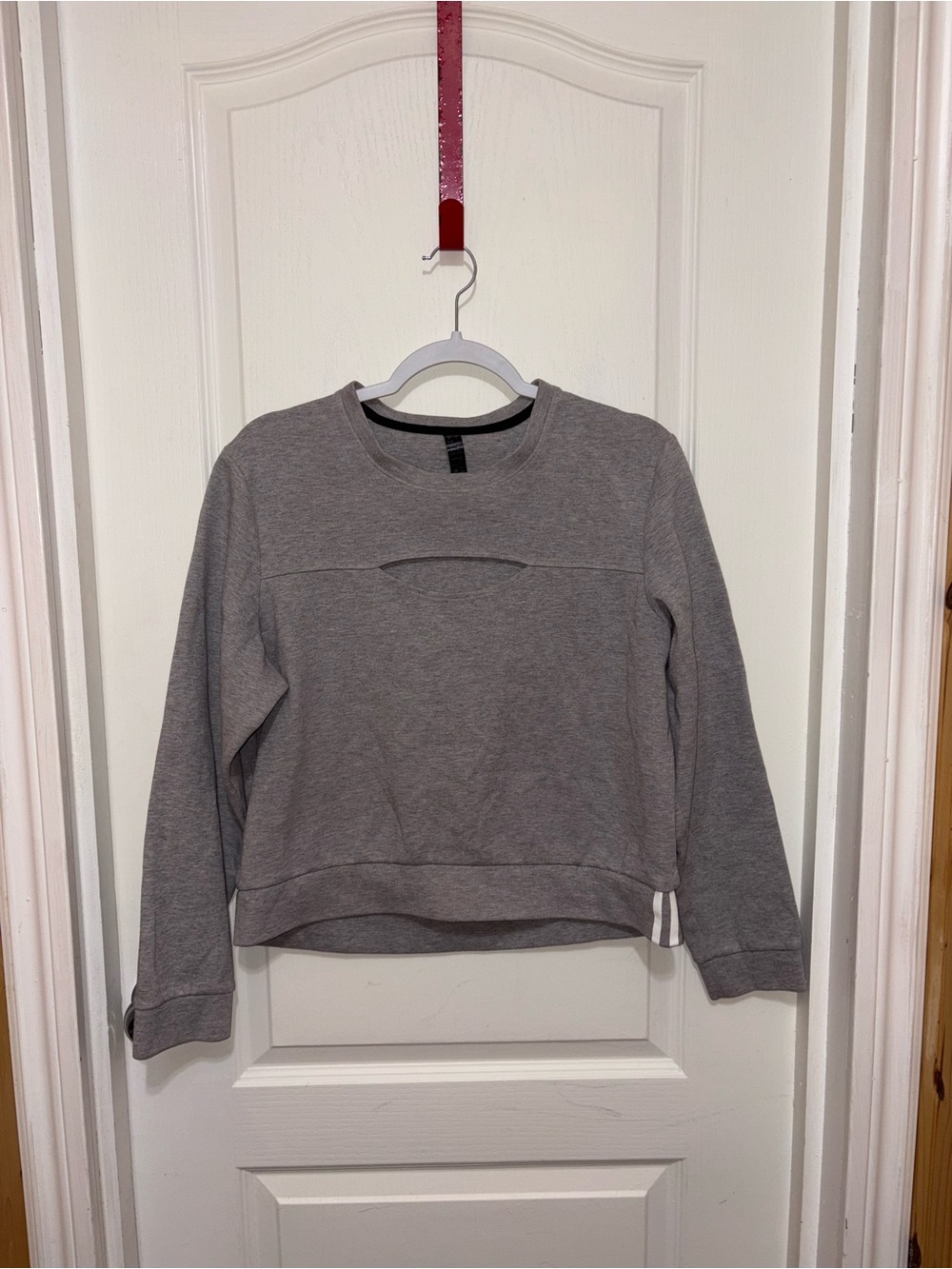 Adidas • Gray Keyhole Sweatshirt